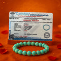 Turquoise (Firoza) Bracelet with its Cambay Gemmological Lab certificate confirming natural turquoise