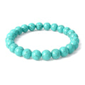 Turquoise (Firoza) Bracelet on a white background, 8mm natural firoza beads