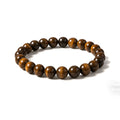 Tiger Eye Bracelet on a white background, 8mm natural tiger eye beads