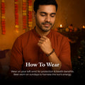 How to wear the Tiger Eye Bracelet: on the left wrist, traditionally worn on Sundays