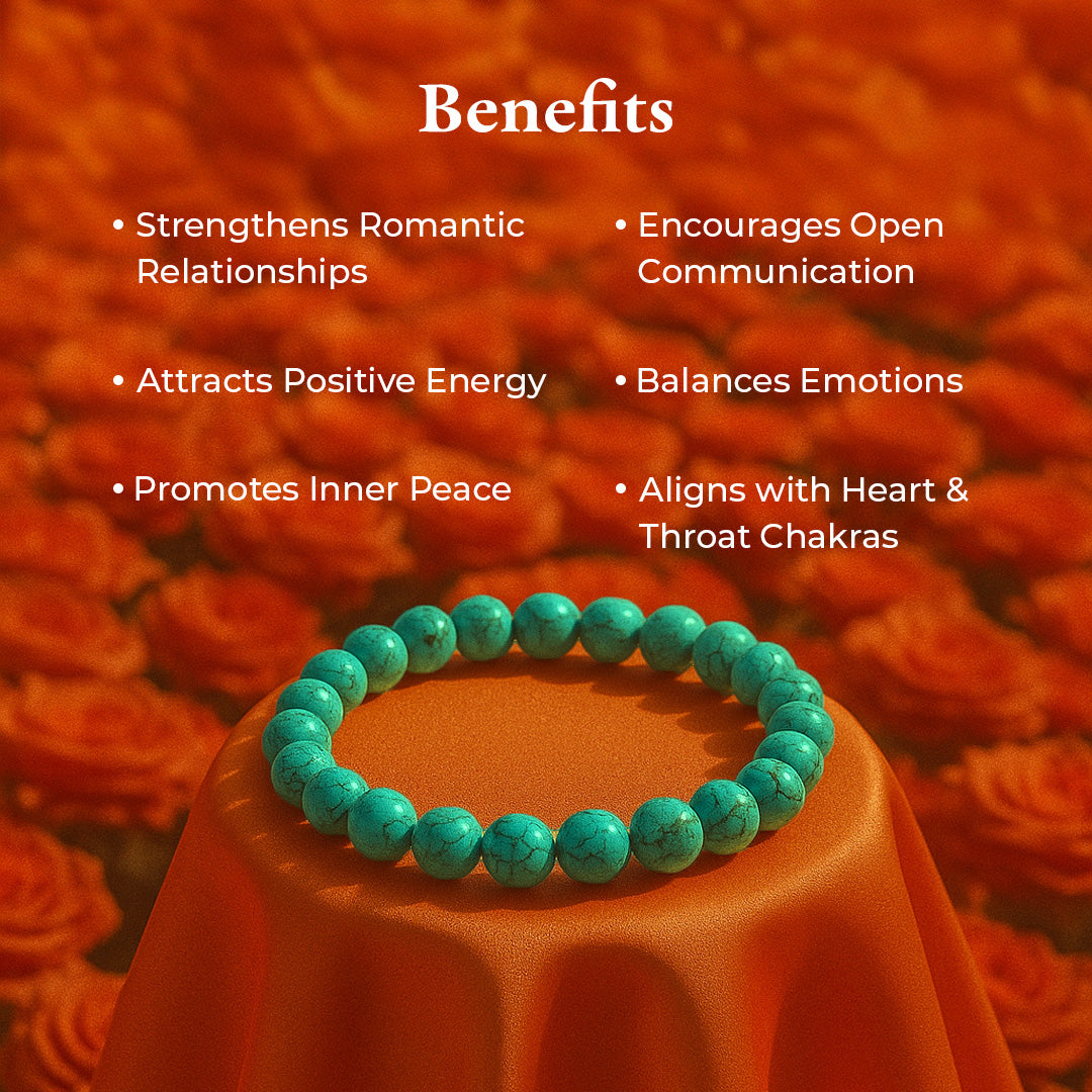 Turquoise (Firoza) Bracelet benefits: love, harmony, emotional balance and open communication